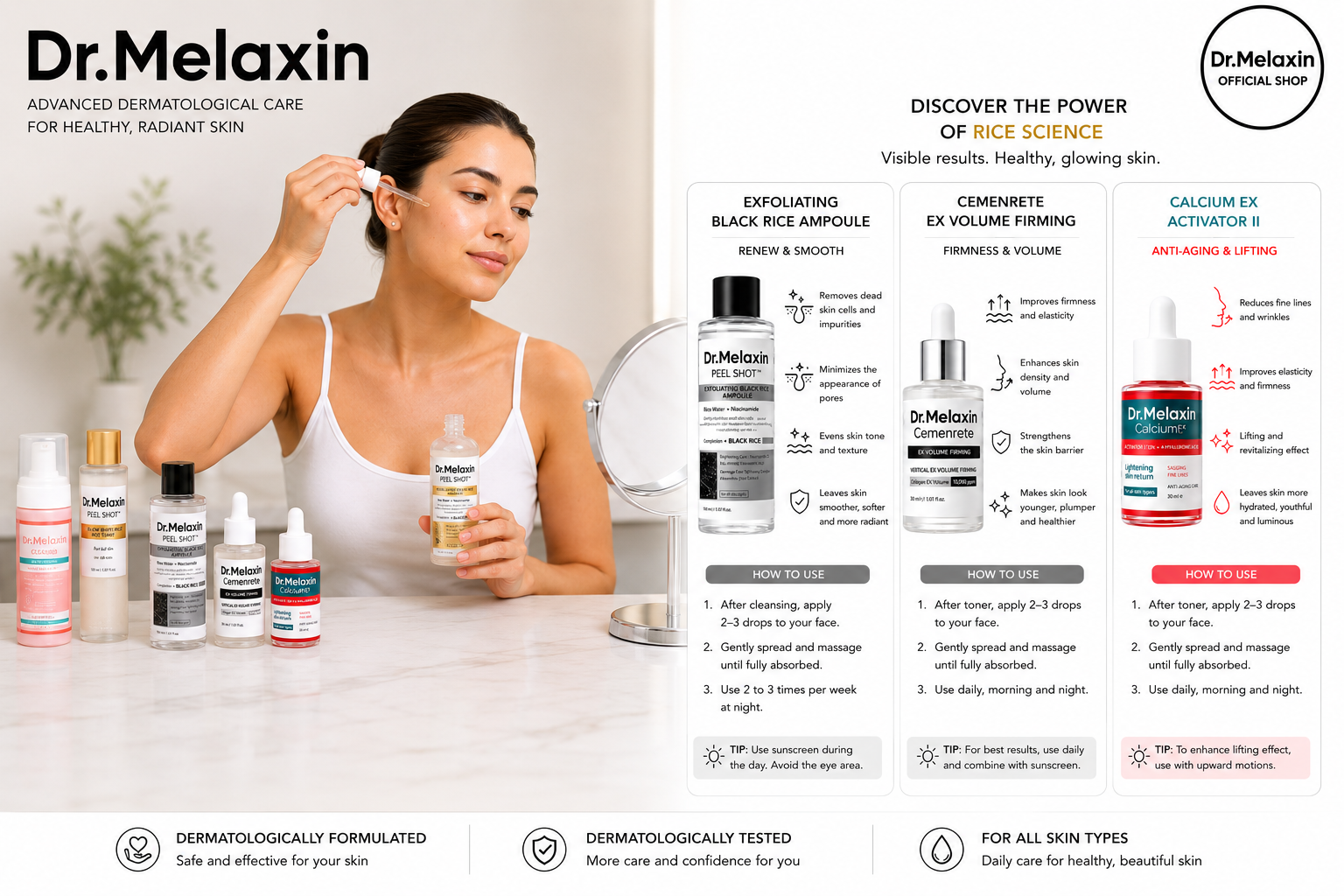Dr. Melaxin Glow Rice Glass Skin Premium Kit