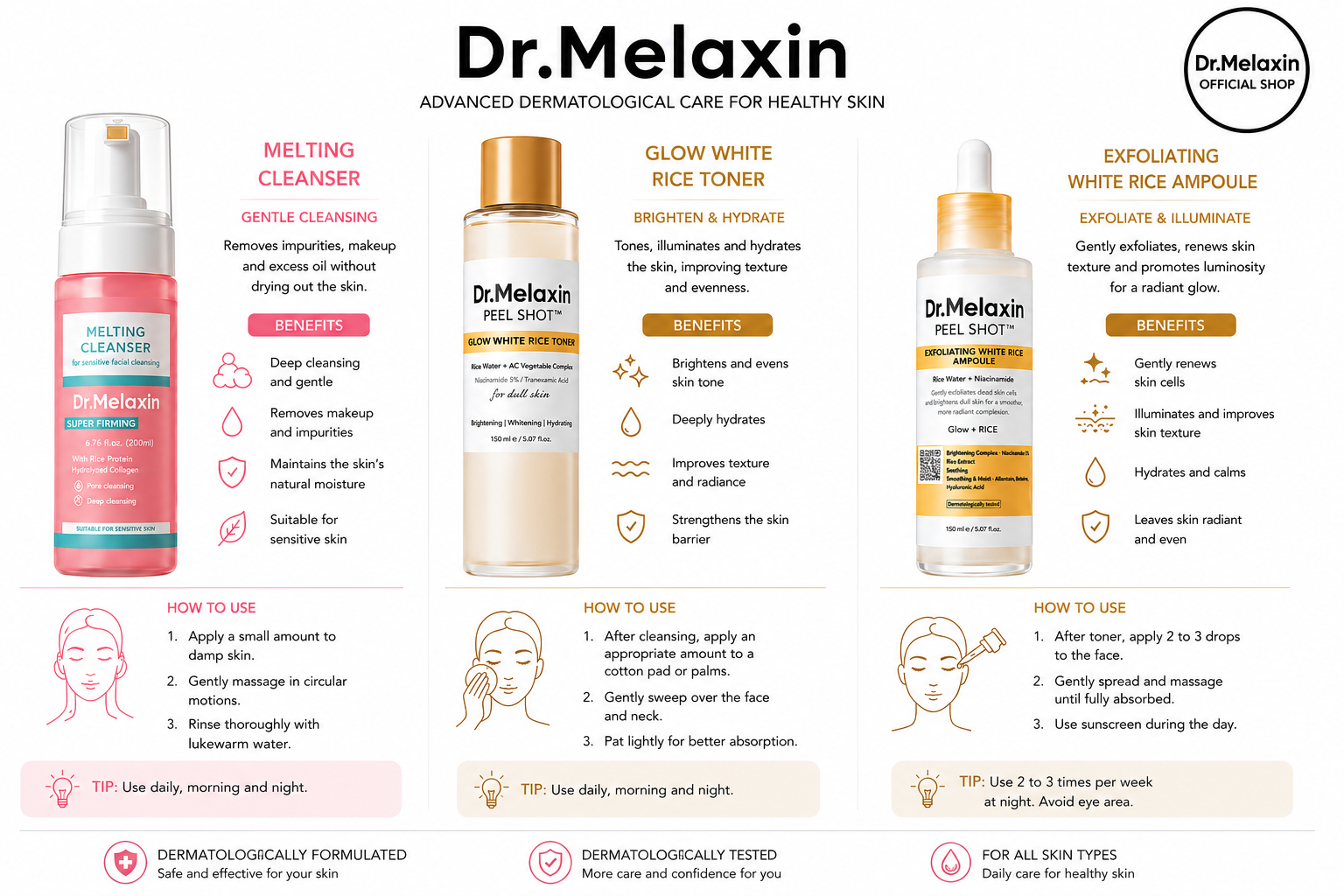 Dr. Melaxin Glow Rice Glass Skin Premium Kit