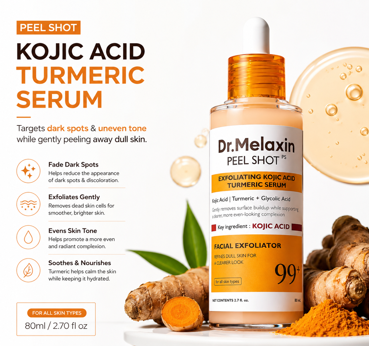 Peel Shot kojic Acid Turmeric Serum