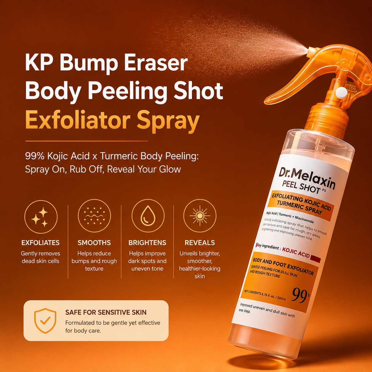 Peel Shot Keratin Care Kojic Acid Turmeric Spray